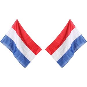 2x Vlaggen Nederland 100 x 150 cm - Vlaggenmast vlaggen - Nederlandse vlag voor buiten