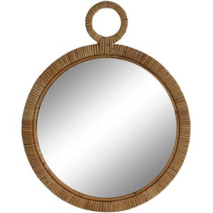 Items - Spiegel/wandspiegel - rotan buitenkant - rond - D40 cm