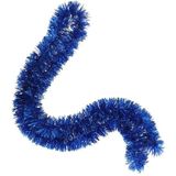 3x stuks kerstboom folie slingers/lametta guirlandes van 180 x 7 cm in de kleur glitter blauw