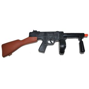 Verkleed speelgoed wapens gangsters machinepistool zwart 50 cm - Tommygun geweer - Boef/Al Capone