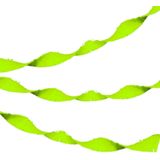 3x stuks neon groene thema feestslinger 18 meter crepe papier - Eighties feestartikelen/versiering