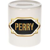 Perry naam cadeau spaarpot met gouden embleem - kado verjaardag/ vaderdag/ pensioen/ geslaagd/ bedankt