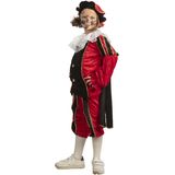 Piet verkleed kostuum 4-delig - rood/zwart - polyester - Pietenpakken voor kinderen