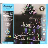 Feeric lights Kerstverlichting - gekleurd - 12 meter - 500 led lampjes - transparant snoer
