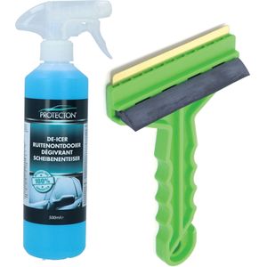 Ijskrabber met antivries spray voor auto - 500 ml - incl. trekker - ruitenontdooier