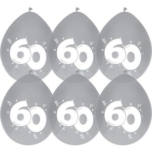 Haza Jubileum/leeftijd ballonnen 60 jaar - 30x stuks - Feestartikelen