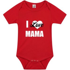 I love mama tekst baby rompertje rood jongens en meisjes - Kraamcadeau/ Moederdag cadeau - Babykleding