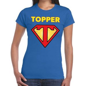 Super Topper t-shirt dames blauw  / Blauw Super Topper  shirt dames