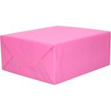 4x Rollen kraft inpakpapier/kaftpapier pakket bruin/roze 200 x 70 cm/cadeaupapier/verzendpapier/kaftpapier