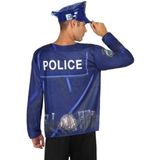 Politie verkleed shirt voor heren