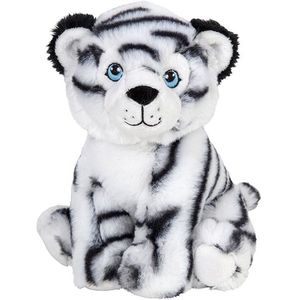 Pluche knuffel witte tijger van 19 cm - Speelgoed knuffeldieren tijgers
