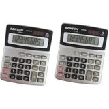 Set van 4x stuks basic bureau rekenmachines voor kantoor of school - calculators