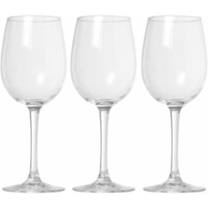 6x Stuks wijnglazen transparant 360 ml - Wijnglas voor rode of witte wijn op voet