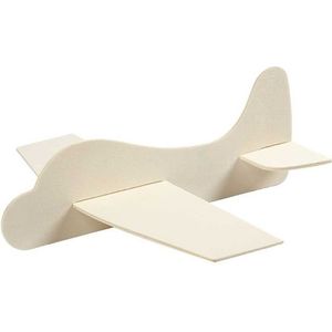 Vliegtuig van hout 21.5 x 25.5 cm bouwpakket - Hobby materialen knutselen