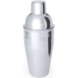 Set van 2x cocktailshakers 550 ml semi-matte RVS 8,5 x 21 cm - Bar/cafe benodigdheden - Cocktails maken - Mix/shake bekers