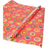 5x Rollen Sinterklaas kadopapier print rood  2,5 x 0,7 meter op rol 70 grams - Luxe papier kwaliteit cadeaupapier/inpakpapier - Sint en Piet