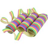 Serpentine feestversieringen - 18x rollen - gekleurd in felle kleuren - papier - feestartikelen