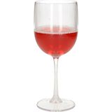 6x stuks onbreekbaar wijnglas transparant kunststof 48 cl/480 ml - Onbreekbare wijnglazen
