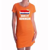 Bank zit koningin oranje jurk voor dames - Koningsdag / Woningsdag - oranje kleding / jurkjes
