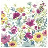 40x Gekleurde 3-laags servetten bloemen 33 x 33 cm - Voorjaar/lente bloemen thema