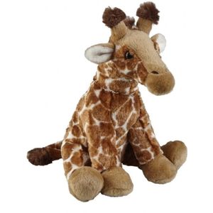 Pluche gevlekte giraffe knuffel 30 cm - Giraffen safaridieren knuffels - Speelgoed knuffeldieren/knuffelbeest voor kinderen