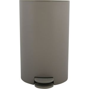 MSV Pedaalemmer - kunststof - taupe - 3L - klein model - 15 x 27 cm - Badkamer/toilet