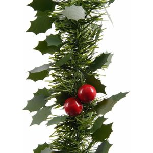 3x Kerst hulst folie slingers 270 cm - Kerstslingers - Kerstversieringen