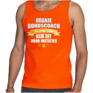Oranje fan tanktop voor heren - de enige echte bondscoach - Holland / Nederland supporter - EK/ WK kleding / outfit