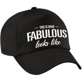 This is what fabulous looks like pet / cap zwart voor jongens en meisjes - fantastisch / geweldig - baseball cap - cadeau petten / caps