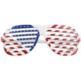2x stuks amerika USA thema lamellen verkleed thema bril - Feestartikelen
