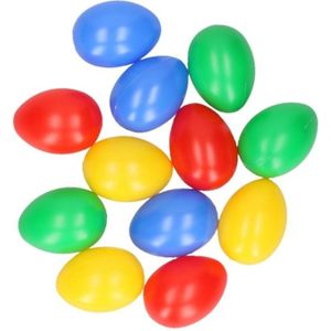 72x Gekleurde plastic eieren - Paaseieren - Pasen - Paasversiering / Paasdecoratie