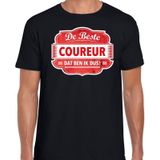 Cadeau t-shirt voor de beste coureur voor heren - zwart met rood - coureurs - kado race shirt / kleding - vaderdag