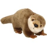 Pluche Rivier otter knuffel van 28 cm - Dieren speelgoed knuffels cadeau - Knuffeldieren/beesten