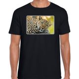 Dieren shirt met jaguars foto - zwart - voor heren - jachtluipaard / jaguar cadeau t-shirt - kleding