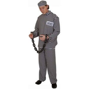 Gestreept gevangene kostuum volwassene