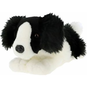 Keel Toys Knuffeldier Puppy Border Collie hond - zachte pluche stof - premium knuffels - 35 cm - honden knuffel huisdieren