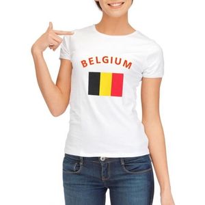 Wit dames t-shirt Belgie