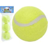 12x stuks speelgoed tennisballen voor honden 6 cm - Honden/huisdieren speeltjes