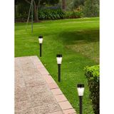 2x Buiten/tuin LED zwarte stekers Jive solar verlichting 32 cm - Tuinverlichting - Tuinlampen - Solarlampen op zonne-energie