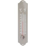 Esschert design thermometer - voor binnen en buiten - beton grijs - 30 x 7 cm - Celsius/fahrenheit
