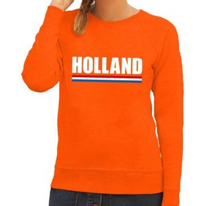 Oranje Holland supporter sweater / trui dames - Oranje Koningsdag/ supporter kleding