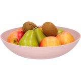 Fruitschaal van kunststof oud roze dia 30 cm - Fruit/groente/broodjes serveer schalen