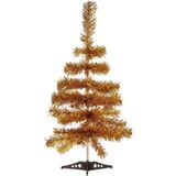 Krist+ kunst kerstboom - klein - goud - 60 cm - metalen voet