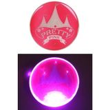 4x Toppers Pretty Pink buttons verkleedaccessoire met licht - broche