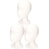 5x Hobby/DIY piepschuim hoofden/koppen Sonja 30 cm vrouw/meisje - Pashoofd/paspop hoofd voor in etalage - Knutselen basis materialen/hobby materiaal