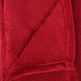 2x Stuks Grote Fleece Deken/Fleeceplaid Rood 180 X 230 cm Polyester