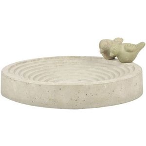 Vogelbad/voederschaal - rond - beton - D29,5 cm