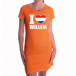 Oranje I love Willem jurkje dames - Oranje Koningsdag/ Holland supporter kleding