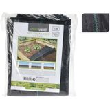 Pro Garden Gronddoek/worteldoek - 2x - anti onkruid - tuin - 100 x 1000 cm - zwart - moestuin artikelen