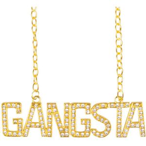 Boland Carnaval/verkleed accessoires Gangster sieraden - schakel ketting - goud - kunststof - volwassenen